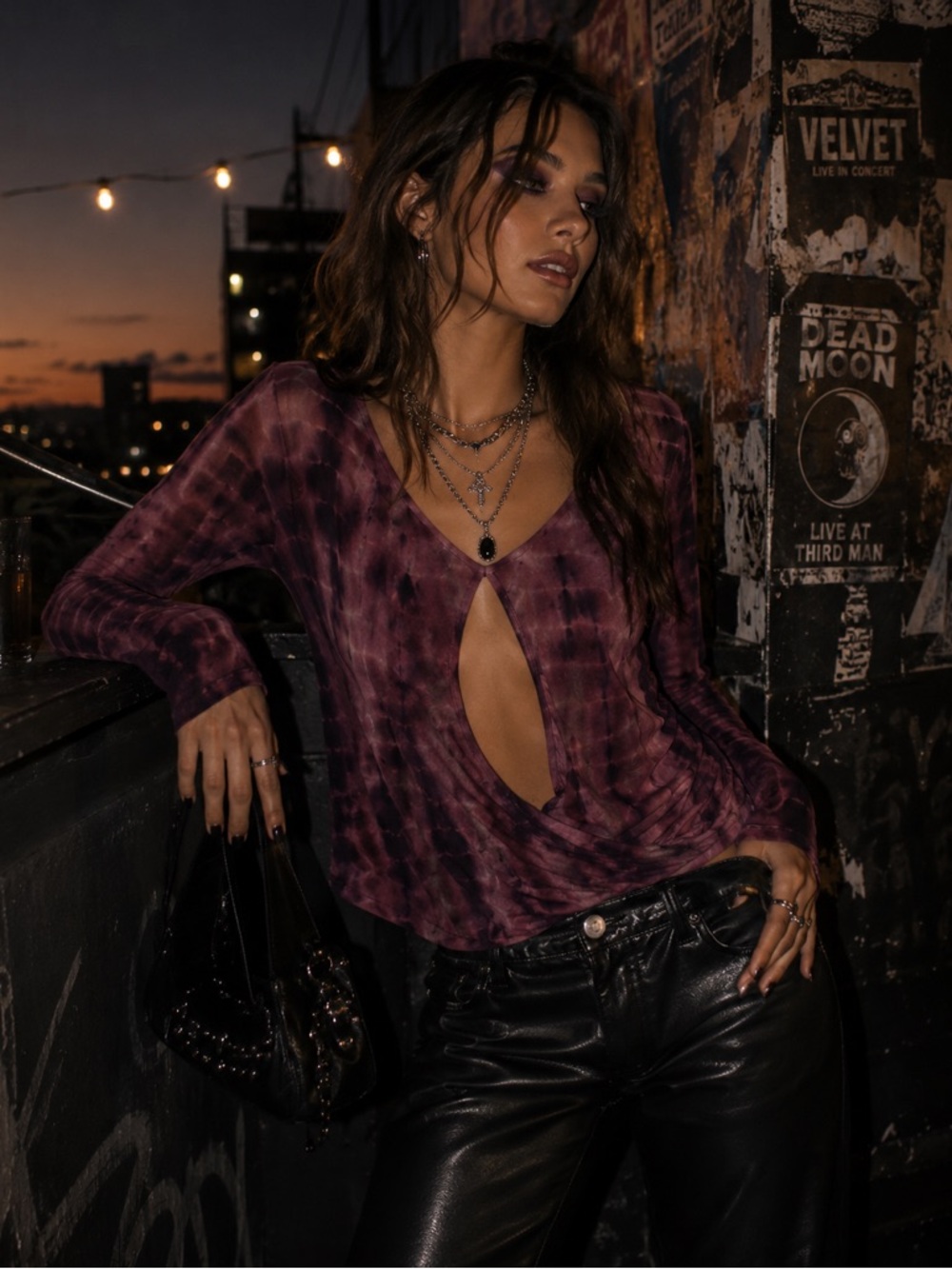 Young, Fabulous And Broke Tie-Dye Open Front Top